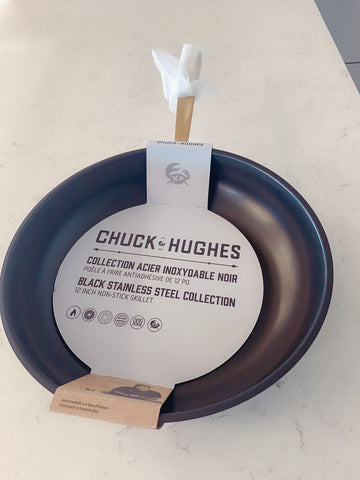 Image of Chuck Hughes Non-Stick Stainless Steel Fry Pan, 30 cm – image 2