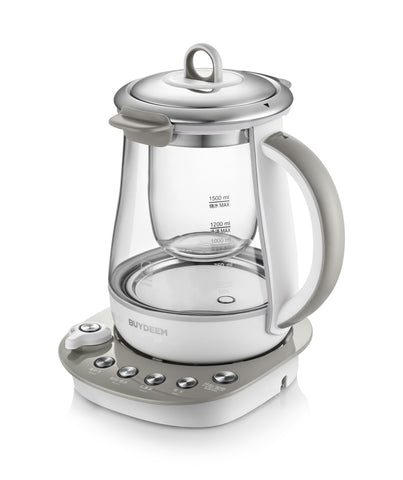 Image of Buydeem Health-Care Beverage 9-in-1 Brew Cooker Kettle, 1.5L, Grey (K2683)