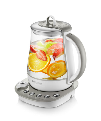 Image of Buydeem Health-Care Beverage 9-in-1 Brew Cooker Kettle, 1.5L, Grey (K2683)