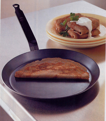 Image of de Buyer Blue Steel Pancake Pan, 24 cm / 2 mm Thickness