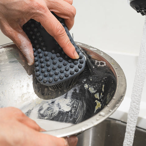 Image of Silicone Cleaning Sponge with 2 Different Scrubber Styles