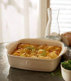 Emile Henry Square Ceramic Baking Dish, 28 × 23 cm – Argile