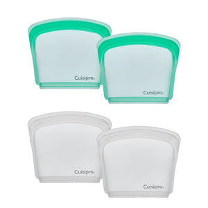 Cuisipro Silicone Reusable Bags, 200 ml, Set of 4