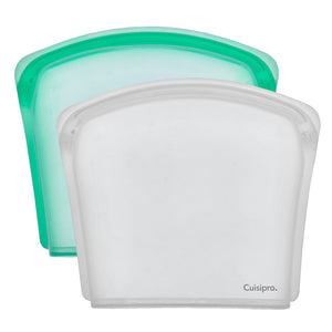 Cuisipro Silicone Reusable Bags, 800 ml, Set of 2