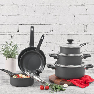 Cuisipro Easy-Release Hard-Anodized Cookware Set, 10-Piece