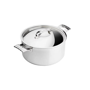 de Buyer Eiffel Tower Collection Stainless Steel Stewpot with Two Handles and Lid, 24 cm