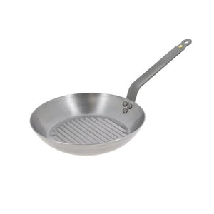 de Buyer Beeswax-Coated Iron Striped Steak Pan