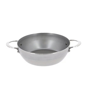 de Buyer Beeswax-Coated Iron Deep Saute Pan with Two Handles