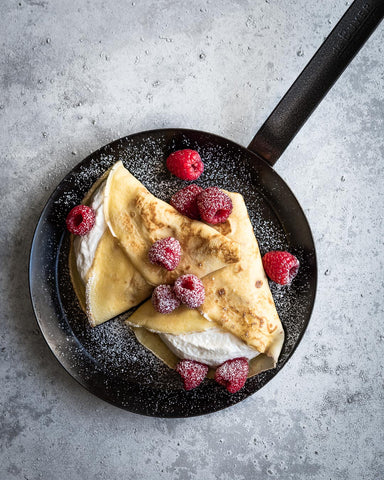 Image of de Buyer Blue Steel Pancake Pan, 24 cm / 2 mm Thickness